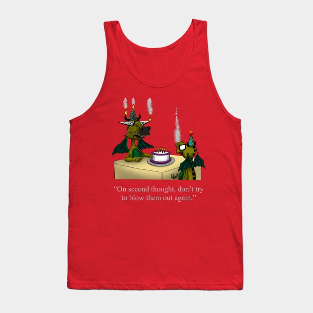 Funny Spectickles Dragon Birthday Humor Tank Top by abbottcartoons